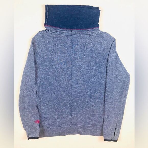 The North Face Chambray Blue And Purple Cowl Neck Sweatshirt - Women’s Small - Picture 10 of 11